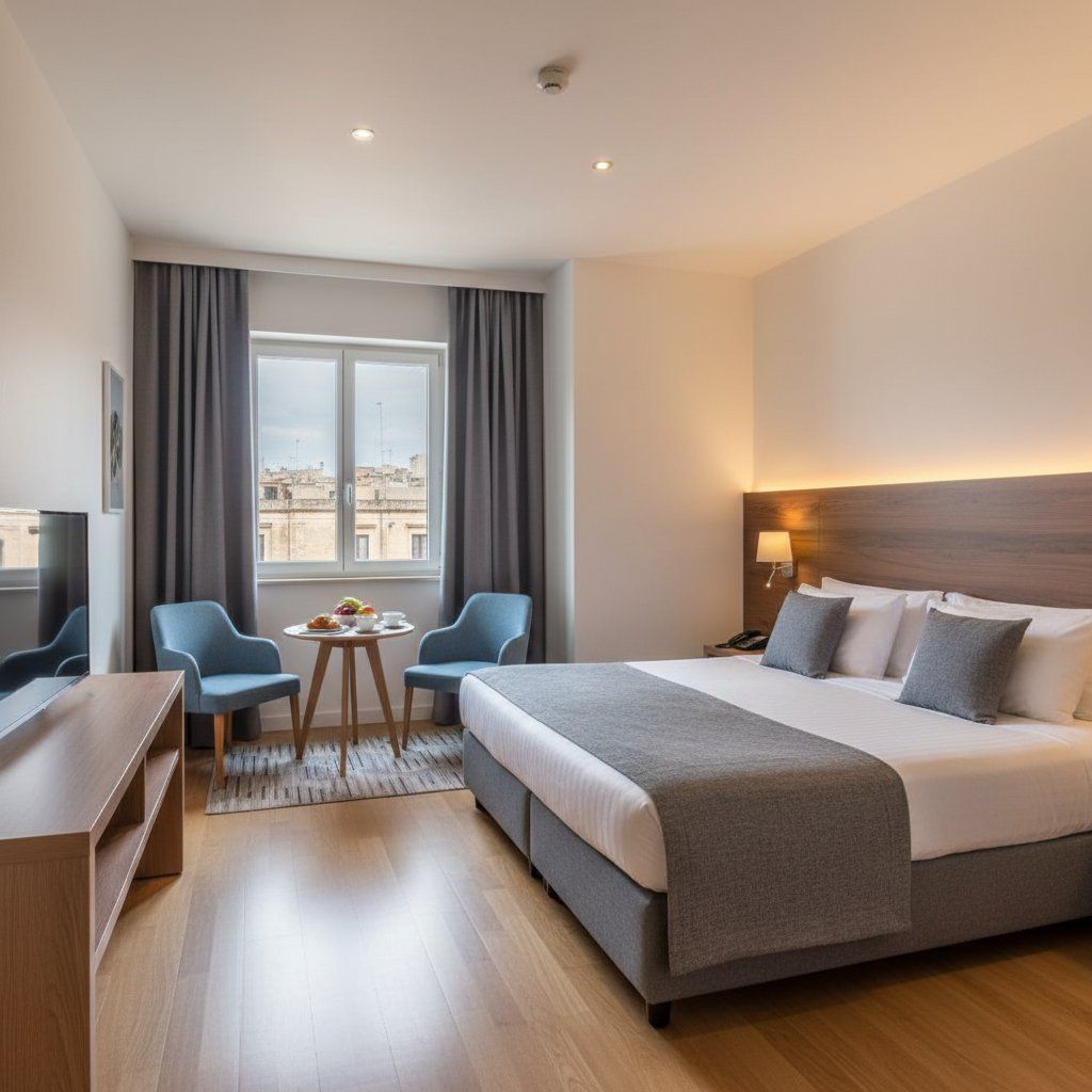 Placeholder image for standard room layout and bed setup